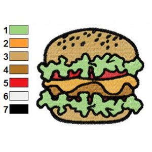 Free Burger Embroidery Designs